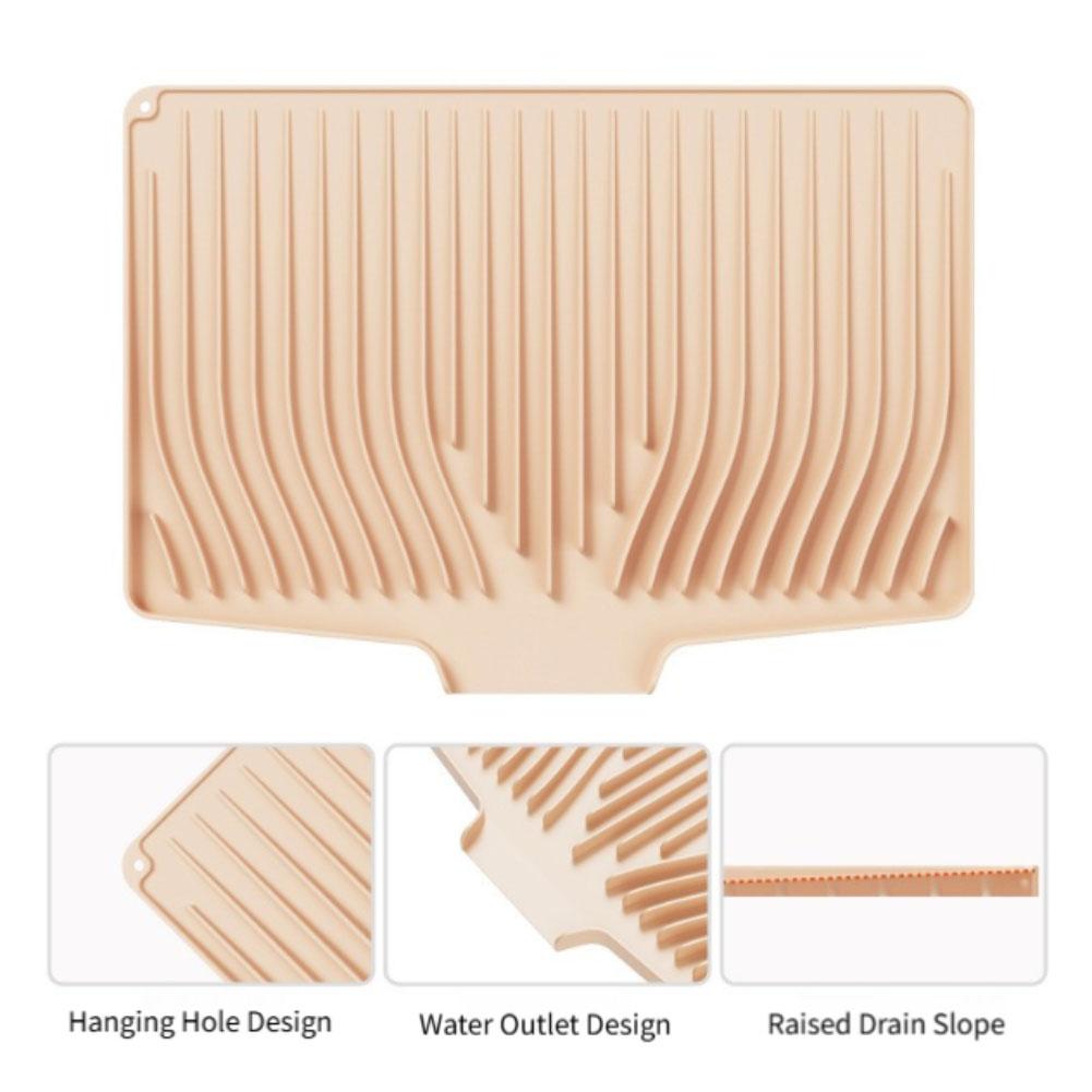 1PC Silicone Drain Pads Drying Mat Pots Dish Drain Mats For Kitchen Tableware Non-slip Mats Anti-scald Coaster Kitchen Tools