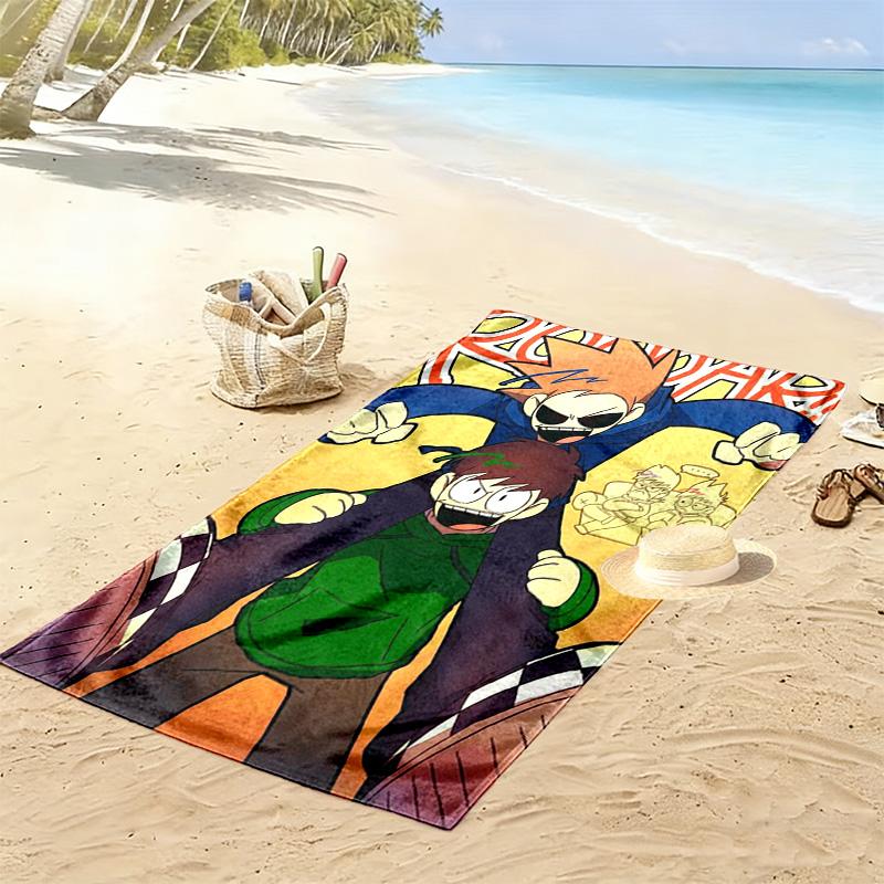 Eddsworld 2D Flat Print Beach Towel, Large Soft Quick Dry Towel for Beach Camping Swimming.NSTJ0928057