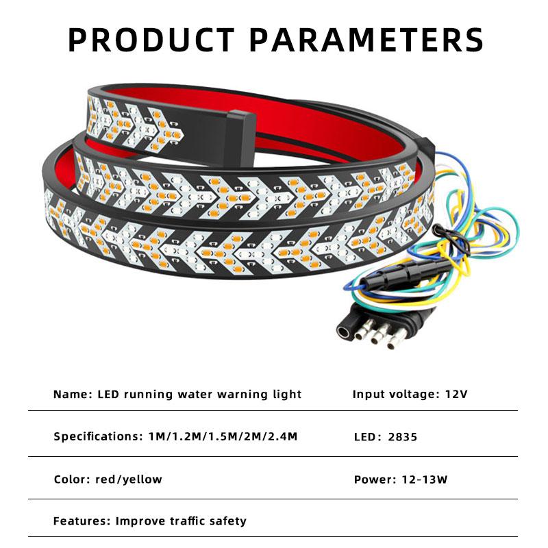 12V Car Brake Turn Light Signal Flexible RV SUV LED Strip Rear Tail  Reverse Flowing Dynamic Warning for Pickup Trunk Cargo Jeep