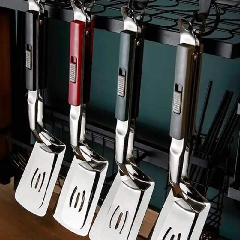 1PC Stainless Steel Steak Clip Pancake Barbecue Spatula Clip BBQ Tongs Frying Fish Spatula Clip Bread Home Kitchen Tool