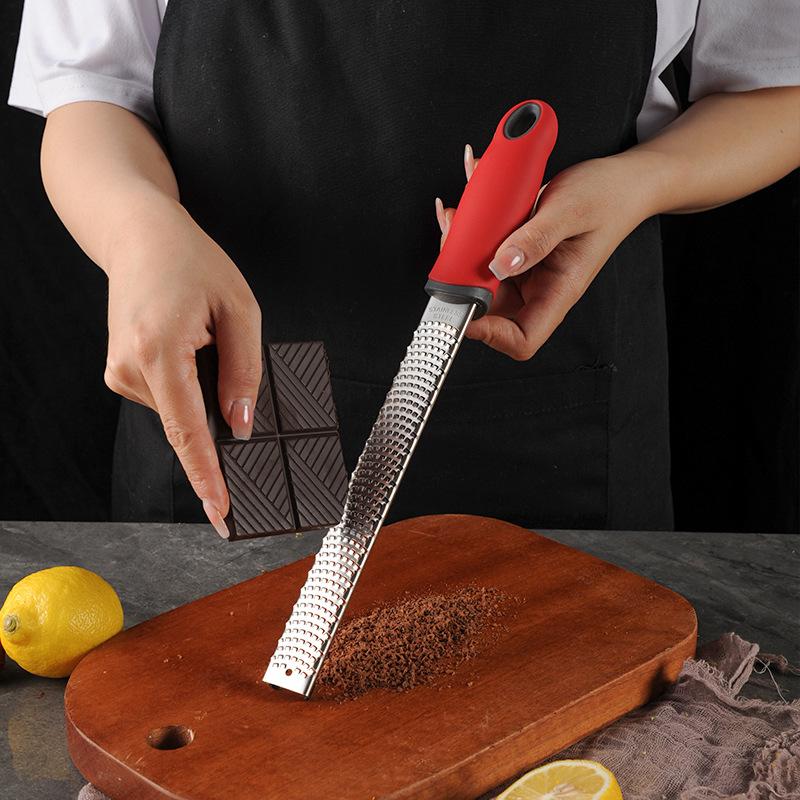 Citrus Lemon Zester & Cheese Grater-Parmesan Cheese, Lemon, Ginger, Garlic, Nutmeg, Chocolate, Vegetables, Fruits, Kitchen Tools