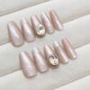 Katzenauge Nail Art Französische künstliche Nägel Abnehmbare Nägel Tragen Sie den Nagel Rundbohrer Nagelpflaster Nail Art Bohrer 24 Stück