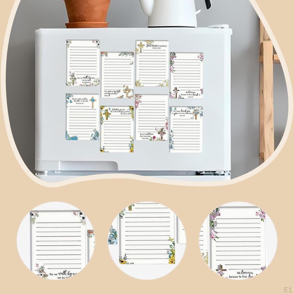 8 Bible Sticky Notepads. Notepads with Christian , Inspiring for Scripture Study, Reminder
