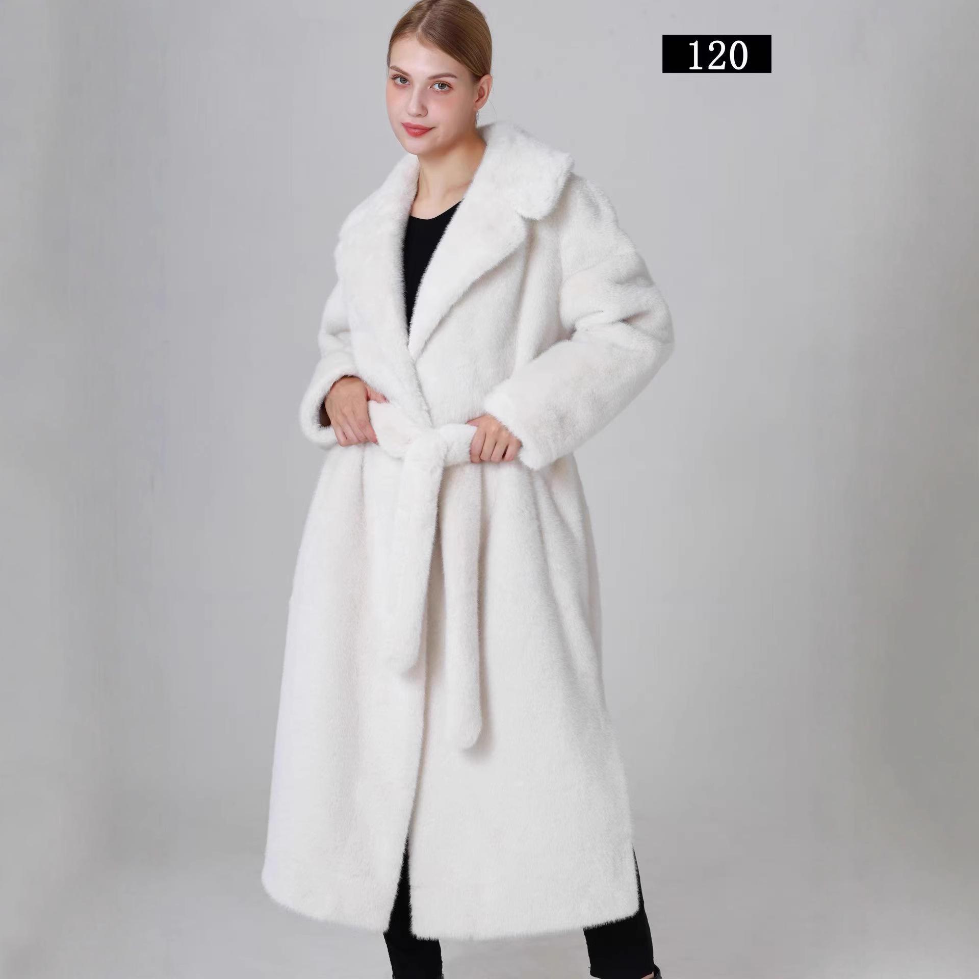 

Зимнее теплое длинное пальто-куртка из искусственного меха One size fits all