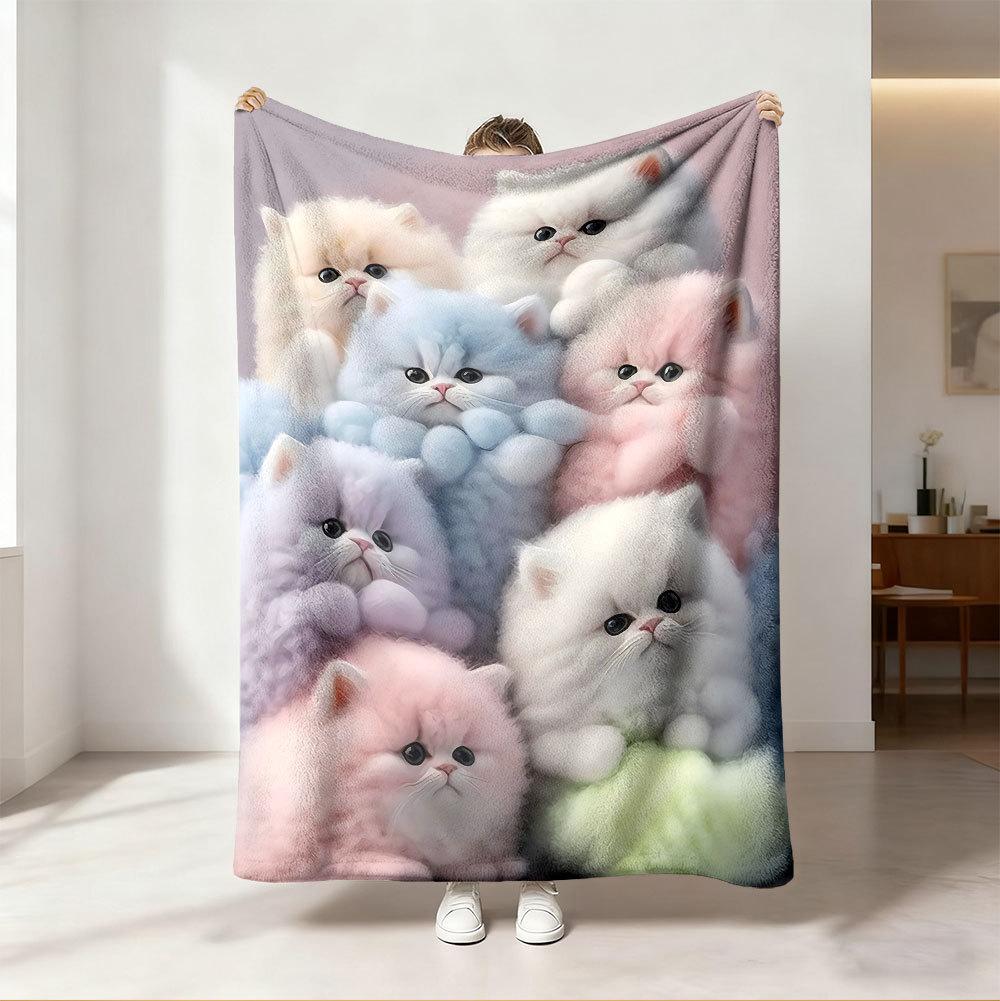 Throw Blanket Cute Golden Retriever Dog Animal Pattern Soft Cozy Bedding Sofa Blankets Pet Lover Birthday Gift Blanket