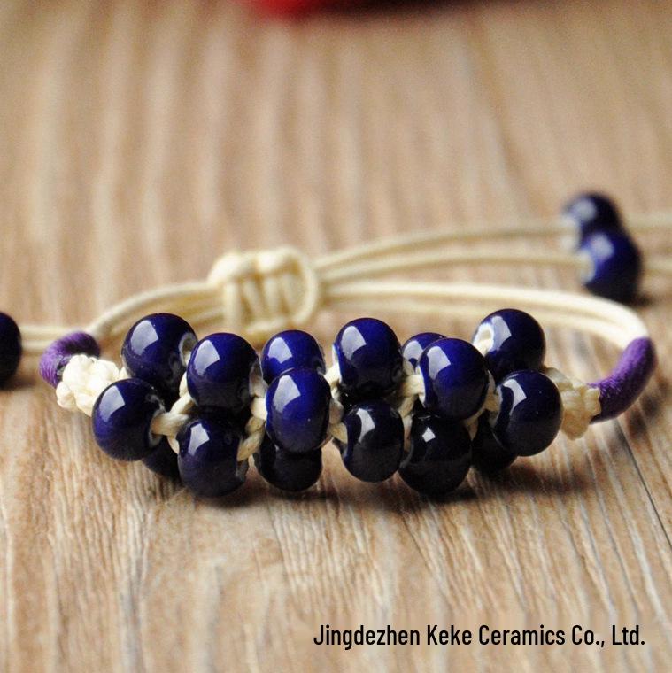 

Керамический браслет в этническом стиле с узлом из виноградной лозы Цзиндэчжэнь для женщин