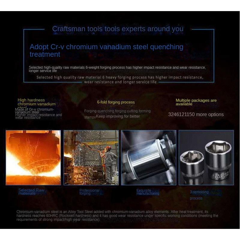 Seturi de unelte pentru reparații auto Cheie cu clichet Instrumente cu priză 46 seturi Instrumente combinate de biți Instrumente feronerie Instrumente de uz casnic