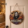 Faux Pearl Painting Arts Halloween Door Sign Kit Ghost Skull Skeleton Cat Welcome Handmade Decoration Crafts for Wall Craft Project