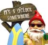 Adorable Resin Garden Gnome Statue with White Beard - Outdoor Handmade Decor