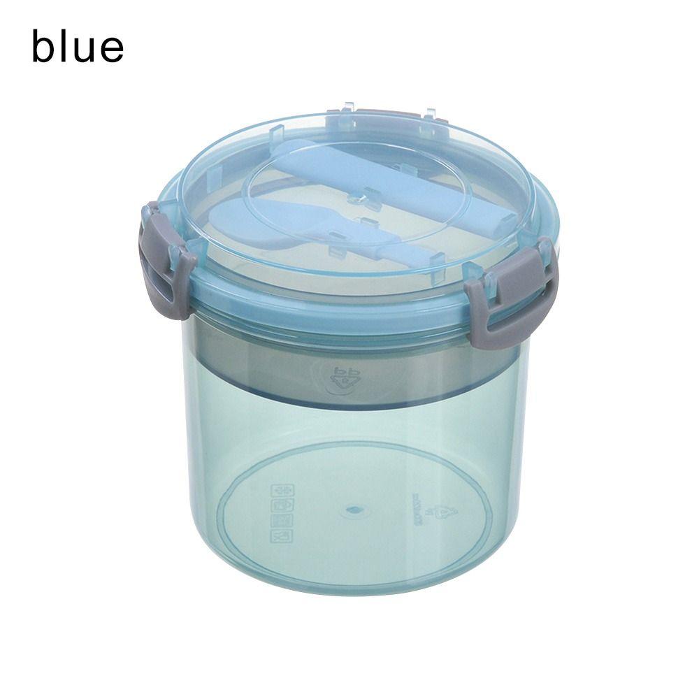 

Кухонные принадлежности Контейнер для еды Двухслойный стакан для завтрака Коробка для сохранения свежести Банки для хранения Герметичный контейнер синий