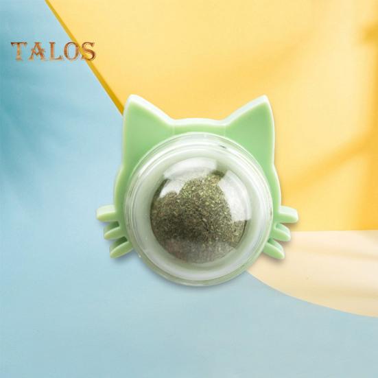 Catnip Ball Edible Catnip Ball Toy Safe Healthy Kitten Chew Teeth Cleaning Dental Toy Wall Treats Cat Lick Ball Toy for Indoor Cats