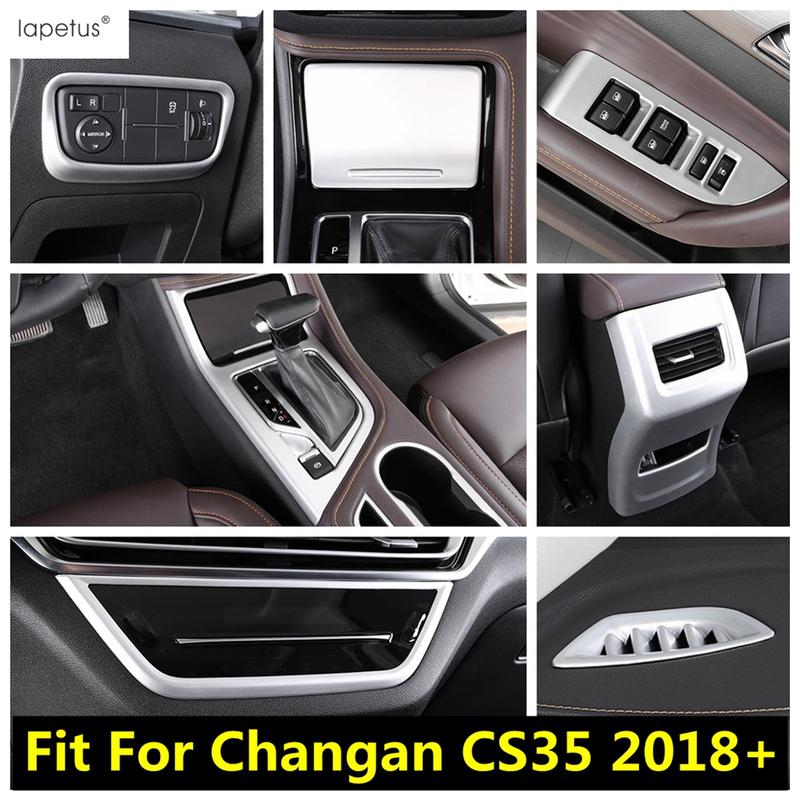 Accessories For Changan CS35 2018 - Armrest Box Rear Air AC Vent Gear Panel Head Light Lamp Window Lift Cover Trim Interior