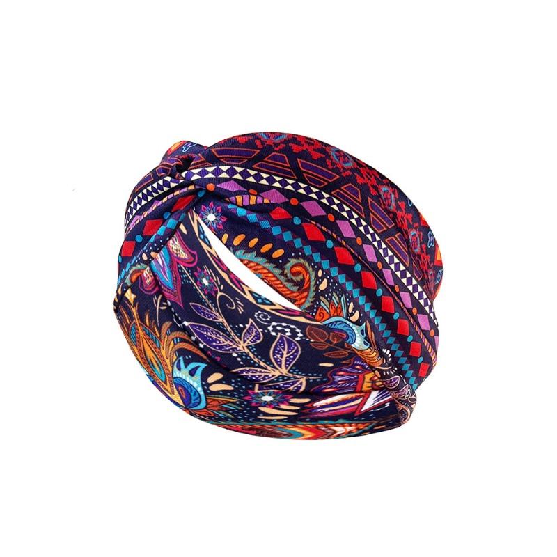 Printed Headband Sports Sweat Absorbing Elastic Tied Headband Multi-color Women Hair Bands Spot Wholesale