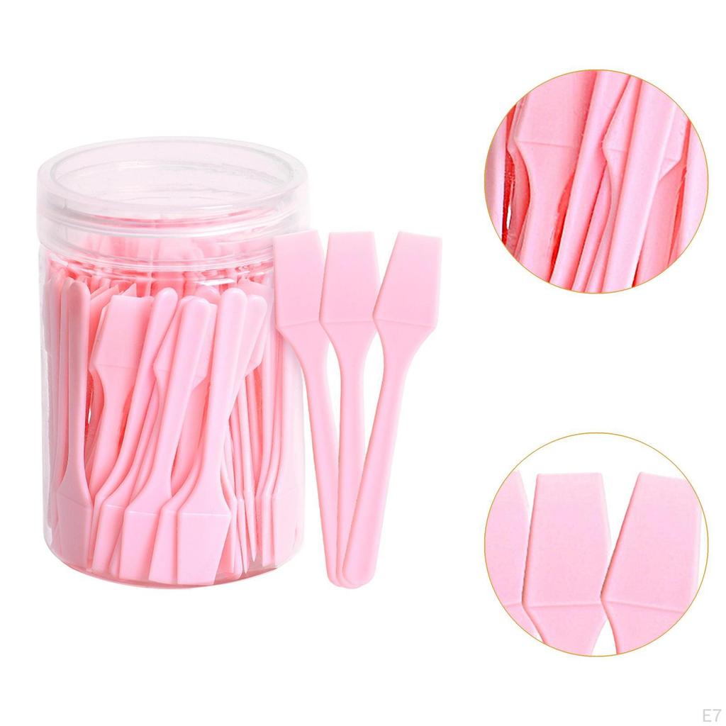 100 Pieces Makeup Spatulas Foundation Mixing Tool Cosmetic Spade Reusable Easy Clean