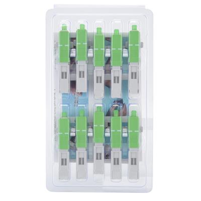 10Pcs Fiber Optic Quick Connector Embedded SCfor APC Fast Cold Connecting Joint Adapter