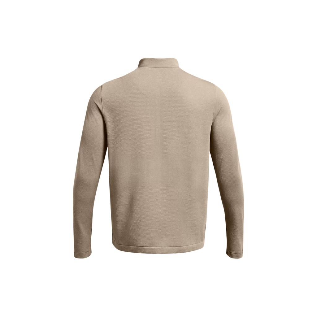 Under Armour UA Vanish Elite Solid Sweat-Wicking 1/4 Zip Long Sleeve Crew Neck T-Shirt Men Tops Brown 1382798-203