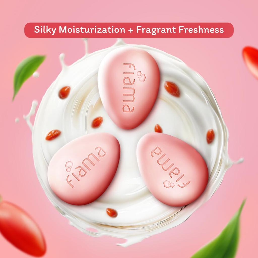 Fiama Moisturizing Soap Bar 125GX3 Japanese Hokkaido Milk Goji Berry With Vitamin F For Soft Hydrated Skin And Fragrant Freshness