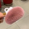 Autumn and Winter Clip Furry Hairpin Korean Super Fairy Plush Hair Accessories Rex Rabbit Fur Super Cute Fur BB Side Clip