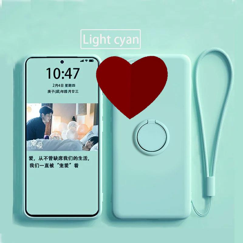 

Чехол для Xiaomi Poco X6 X7 Pro Чехол Жидкий силиконовый чехол-подставка для кольца POCO X5 Pro Чехол противоударный бампер задняя крышка Funda For POCO X6 светло-синий