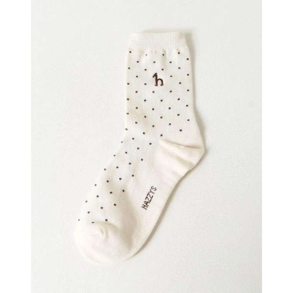 [26SS] Logo Embroidered Cotton Blend Mid-Length Socks Pattern Set of 3 HISS6E900IV