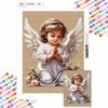 New Arrival 5D DIY Full Circle Diamond Painting "Angel" Embroidery Cross Stitch Home Decor Gift
