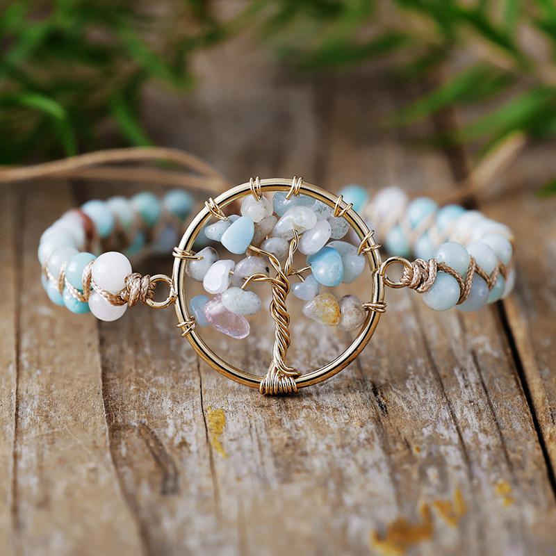 

Natural Stone Tree of Life Amethyst Hand-woven Bracelet for Couples Amazon