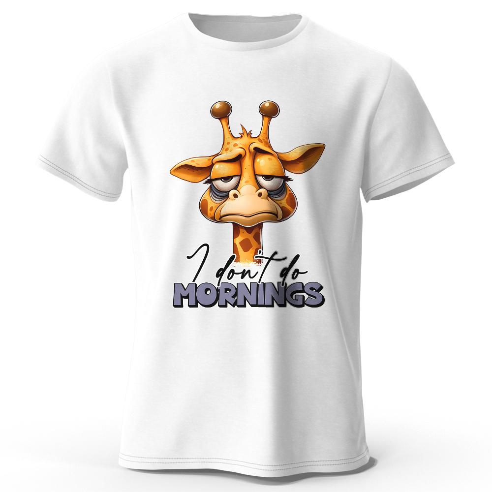 Summer Round Neck 3D Cartoon Giraffe Printed Top Fashionable Casual Short Sleeved Children's Boy T-shirts
