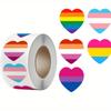 500pcs/ Roll LGBT Pride Month Love Valentine's Day Stickers Sealing Stickers Bisexual Lesbian Transgender Gift Decoration Stickers