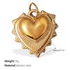 European & American Style Heart-Shaped Rhinestone Stainless Steel Pendant Necklace Accessories