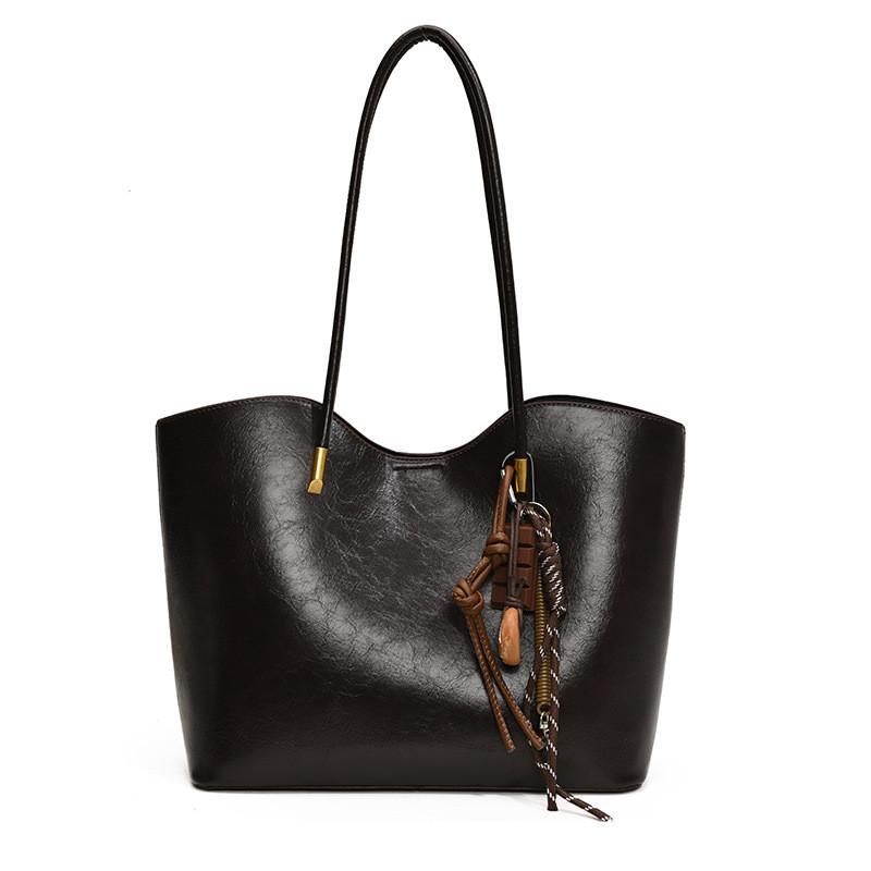 Pu Tote Bag For Women Large Capacity Casual Handbag With Zipper Closure For Daily Use