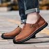 Handmade Retro Cow Leather Shoes Men Loafers Fashion Casual Shoes Men Flats Moccasins Men Shoes Leather