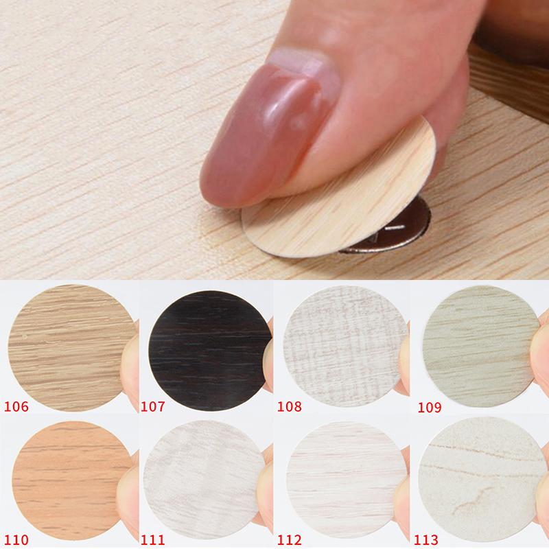 54 peças/Folha Tampas de Parafuso Adesivos Adesivo de Furo Filmes Decorativos Autoadesivos À Prova de Pó PVC Madeira Móveis Redondo