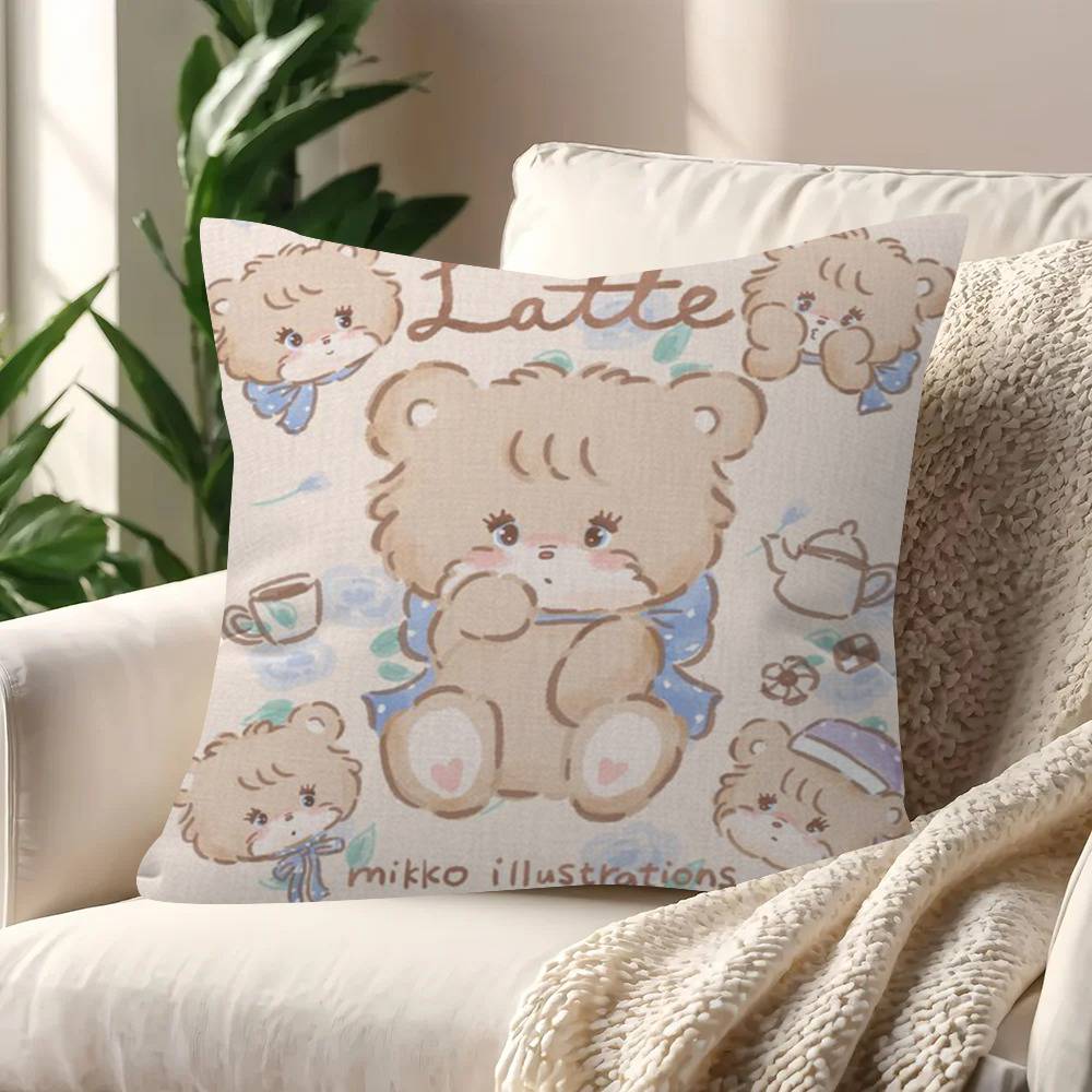 Cute M-Mikko Anime I-Illustrations Personalized Picture Text Home Decorative Pillows Household Gifts 45X45Cm