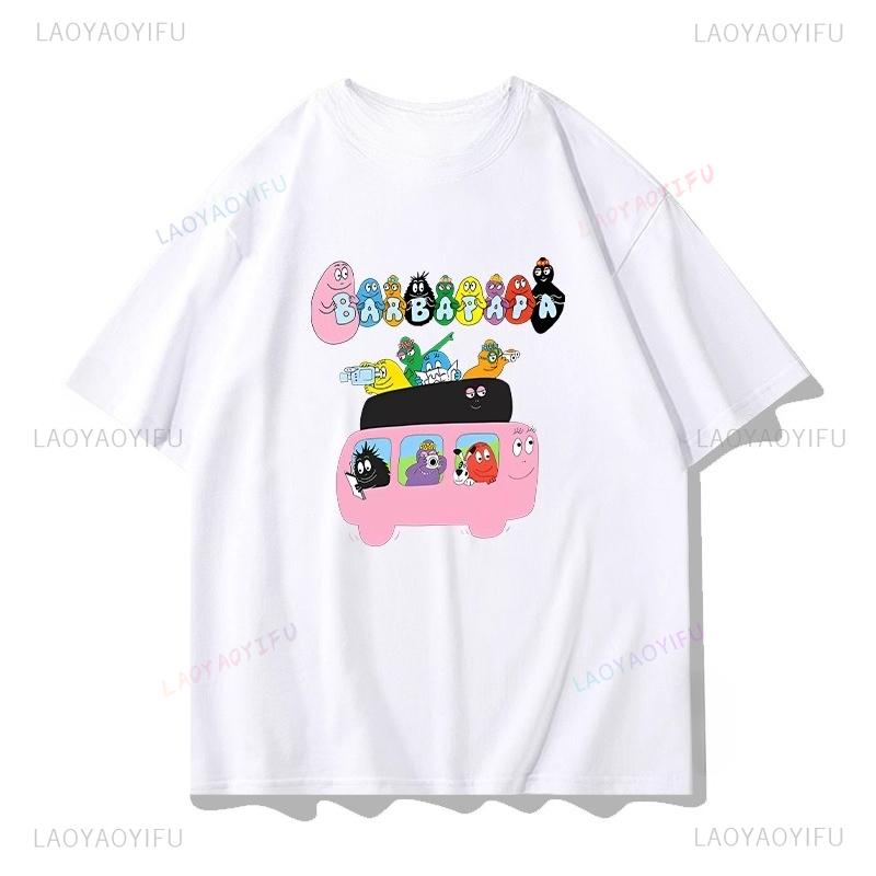 Les Barbapapa T-shirt Polyester Materiaal Goedkope Kinderkleding Casual Ronde Hals Klassieke Vintage Stijl Grafische T-shirts