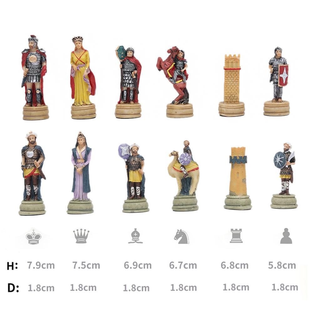 Luxury Chess With 3D Character Design, International Deluxe Chess Set For Chess Lovers And Collectors Puzzle Board Game Card Toy