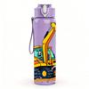 1PC Yellow Excavator Machine 750ml Color Plastic Sports Water Bottle Leakproof Flip Straw Lid Suitable for Sports Office Home Use