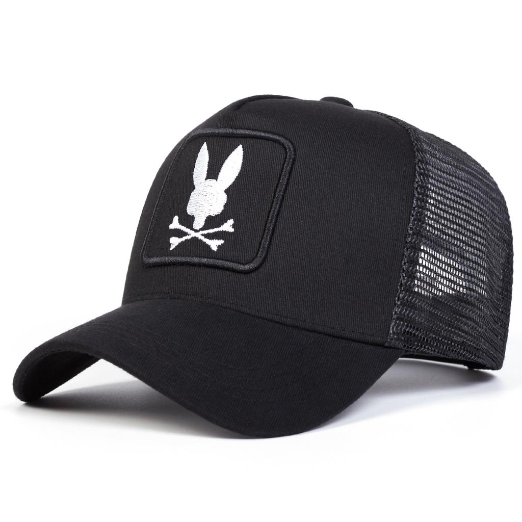 Unisex Rabbit Head Embroidery Baseball Net Caps Spring Summer Outdoor Adjustable Casual Hats Dad Hat Sunscreen Hat