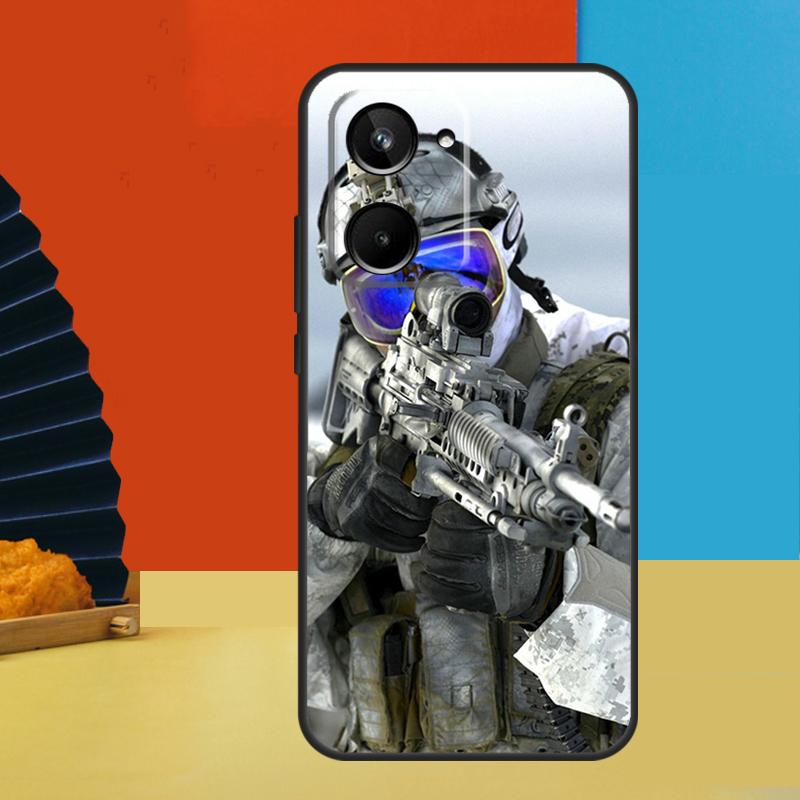 Army Soldier Special Forces For Realme GT Neo 5 GT3 GT5 9 10 11 12 Pro Plus C25s C21Y C30 C31 C33 C35 C51 C53 C55 Case