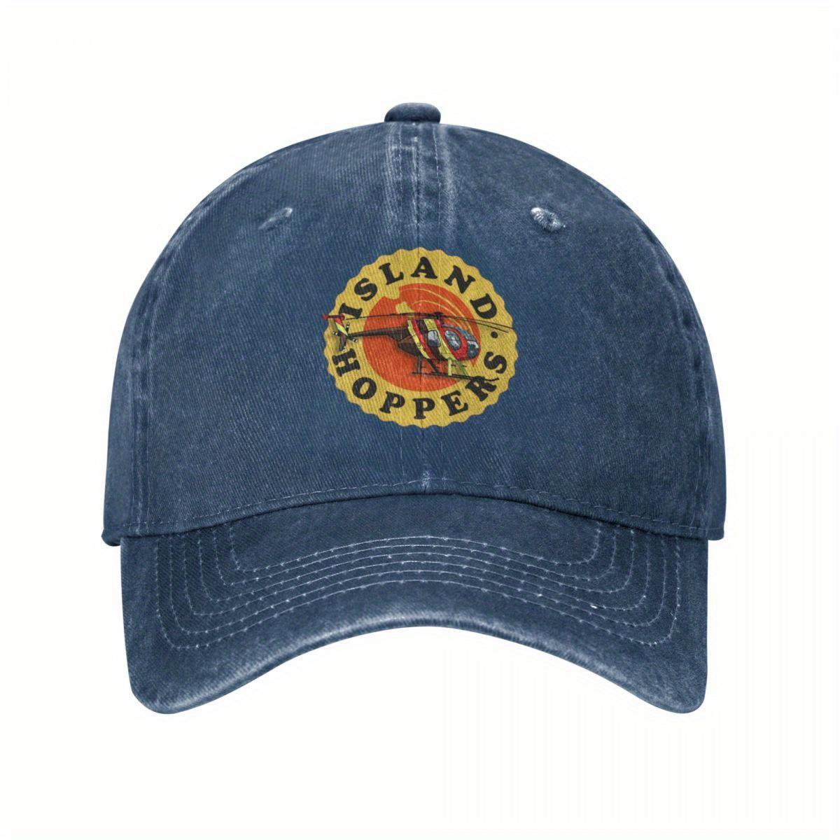 Island Hoppers Magnum PI Baseball Cap  Adjustable Hat Featuring HOPPERS Embroidery Designed to Be Lightweight And Breathable 1pc