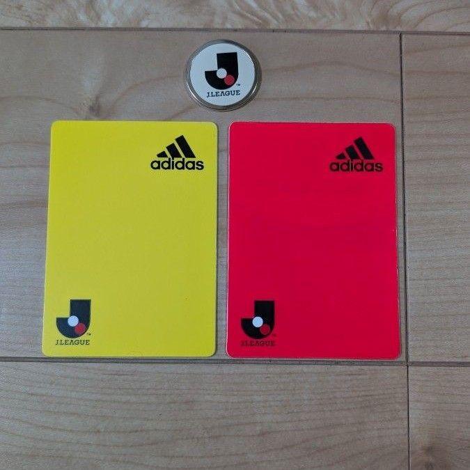 Used [Unused/Rare] Adidas J League Toss Coin, J League Yellow Card Red Card