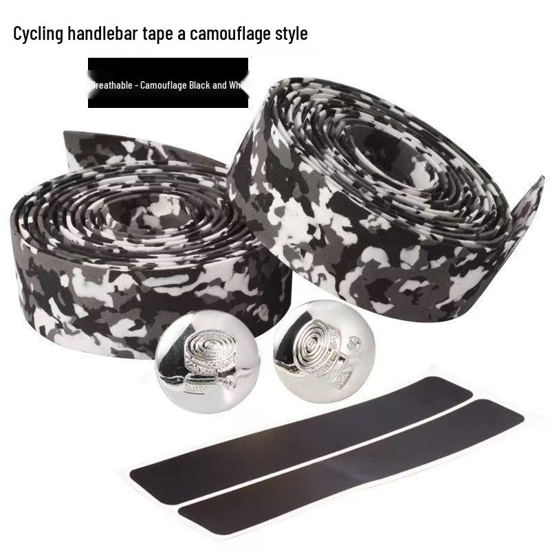 Colorful Non-slip Shock-absorbing Bicycle Handlebar Tape with Carbon Fiber Texture, Breathable Design, and Thick Padding for Road Bikes.