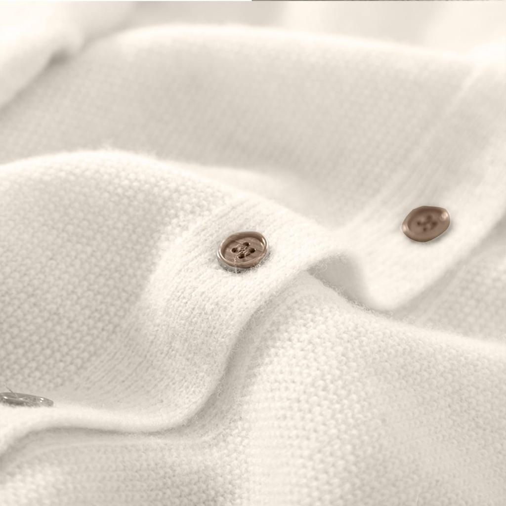 Women's Fashion Solid-Color Fall/Winter  Neck Cardigan Knit Sweater Loose-Fit Versatile Long-Sleeve Base Layer Sweater
