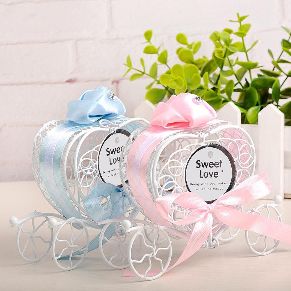 6pcs Iron Heart Shape Candy Box Chocolates Can Ornamnet Gift Jar Decoration for Wedding Party