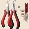 Multi-functional Stainless Steel Flat-Nose Fishing Hook Pliers for Line Pulling and Tying