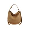 Sac cabas en cuir simple et à la mode Cuir de vachette souple Grande capacité Commuting Polyvalent Simple épaule Bandoulière Sac seau Femmes