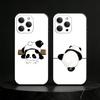 Funny P-Pandas Phone Case For iPhone 17,16,15,14,13,12,11 Plus,Pro Max,SE4Soft Silicone Black Cover