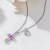 New S925 Silver Sword Cross Women's Pendant Necklace Fashionable Light Luxury Exquisite High Quality Wedding Jewelry