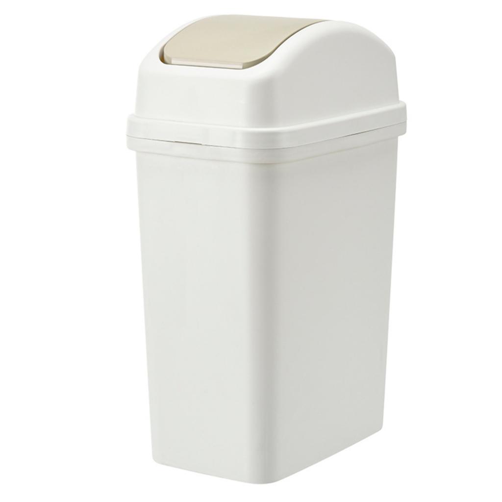 Trash Can Household Large Capacity Creative Swing Lid Trash Can European Style Bathroom Trash Can Sealing Strip