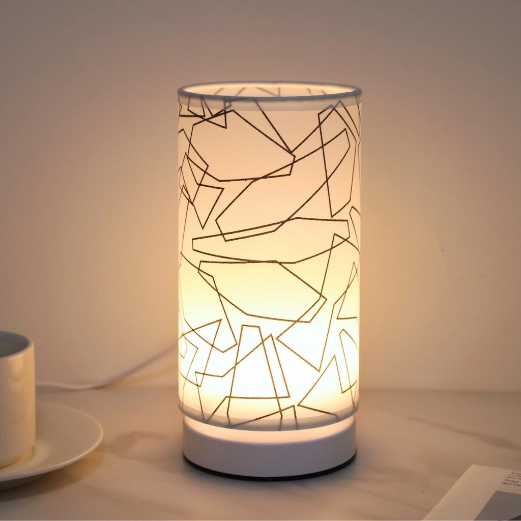 USB Fabric Desk Lamp, Suitable for Bedroom, Office, Bedside Table, Bookshelf, and Living Room Decoration
