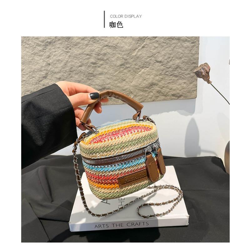 Sac à main - Sac seau bandoulière pour femme - Sac tissé haut de gamme, de niche pour femme